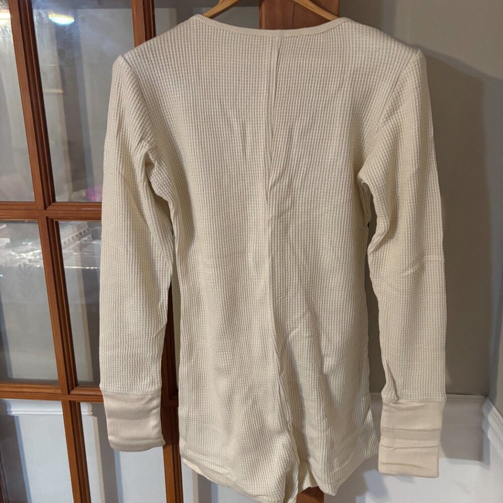 Urban Outfitters: Lounge Around Waffle Knit Fairisle Romper -XL - Cream - Picture 11 of 13